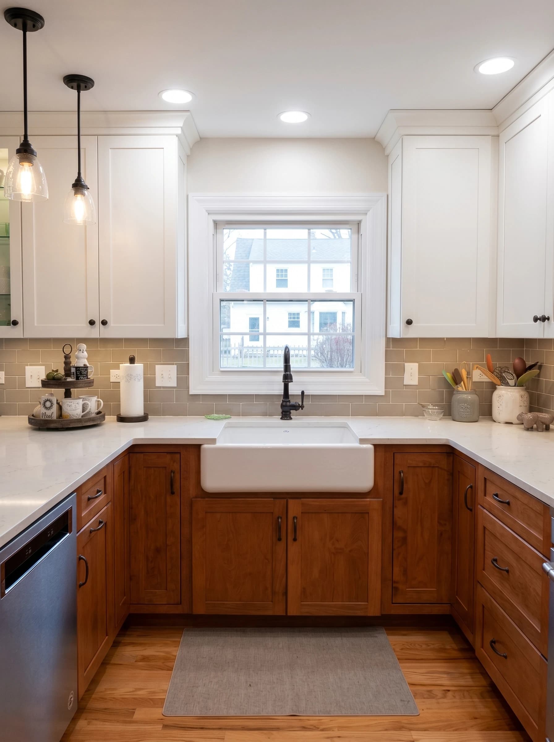 Kitchen with modern cabinetry and stainless steel appliances.