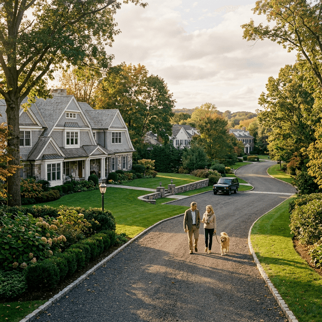 Upscale suburban neighborhood reflecting Bayern Builders service areas